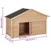 vidaXL Dog House 145x70x100.6 cm Solid Pine Wood 14 mm