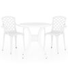 vidaXL 3 Piece Bistro Set Cast Aluminium White