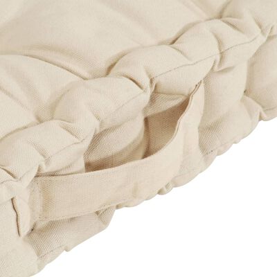 vidaXL Pallet Floor Cushions 6 pcs Beige Cotton