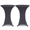 vidaXL Stretch Table Cover 2 pcs 70 cm Anthracite