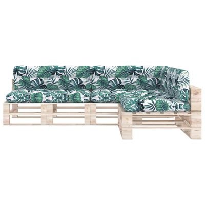 vidaXL Pallet Sofa Cushions 7 pcs Leaf Pattern