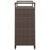 vidaXL Bar Cart with Drawer Brown 100x45x97 cm Poly Rattan