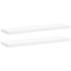 vidaXL Wall Shelf | Set of 2 | White | Honeycomb MDF, Metal | 90x23.5x3.8 cm