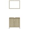 vidaXL Bathroom Furniture Set Sonoma Oak Engineered Wood