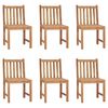 vidaXL Garden Chairs 6 pcs with Cushions Solid Teak Wood
