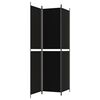 vidaXL 3-Panel Room Divider Black 150x220 cm Fabric