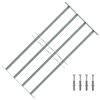 vidaXL Window grilles 700-1050 mm Galvanized Steel