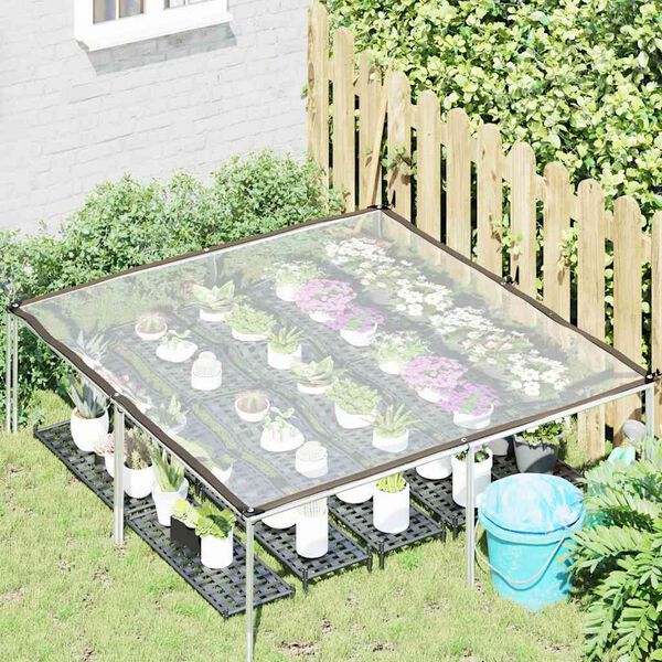 vidaXL Clear Tarpaulin with Eyelets 2x2 m Polyethylene