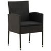 vidaXL 5 Piece Outdoor Dining Set Poly Rattan Black