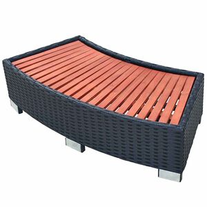 vidaXL Spa Step | Black | PE rattan | Large | Durable | Spa Step | Rectangular