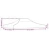 vidaXL Party Tent Roof 4.5x3 m Cream 270 g/m²
