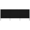 vidaXL 3-panel Wind Screen Fabric 400x120 cm Black