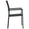 vidaXL Garden Chairs 4 pcs Black Plastic Rattan Look