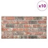 vidaXL 3D Wall Panels with Dark Brown & Grey Brick Design 10 pcs EPS