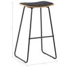 vidaXL Bar Stools 2 pcs Black Faux Leather