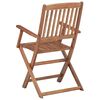 vidaXL Folding Garden Chairs 4 pcs with Cushions Solid Wood Acacia