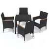 vidaXL Dining Set | Black, Cream White