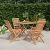 vidaXL 5 Piece Garden Dining Set Solid Wood Teak