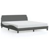 vidaXL Bed Frame Dover Dark Grey 180x200 cm Fabric
