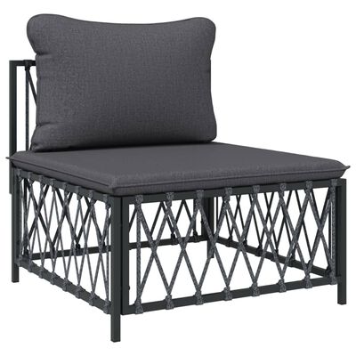 vidaXL 6 Piece Garden Lounge Set with Cushions Anthracite Steel