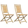 vidaXL Folding Garden Chairs 2 pcs 46x66x99 cm Bamboo
