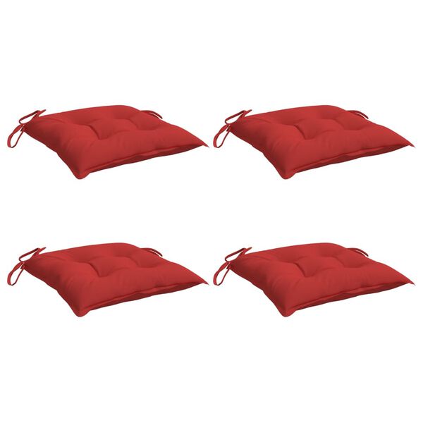 vidaXL Chair Cushions 4 pcs Red 50x50x7 cm Oxford Fabric
