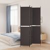 vidaXL 3-Panel Room Divider Brown 150x220 cm Fabric