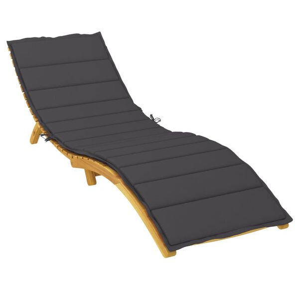 vidaXL Sun Lounger Cushion Black 200x50x3cm Oxford Fabric