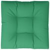 vidaXL Pallet Cushion Green 70x70x12 cm Fabric