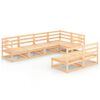 vidaXL 7 Piece Garden Lounge Set Solid Wood Pine