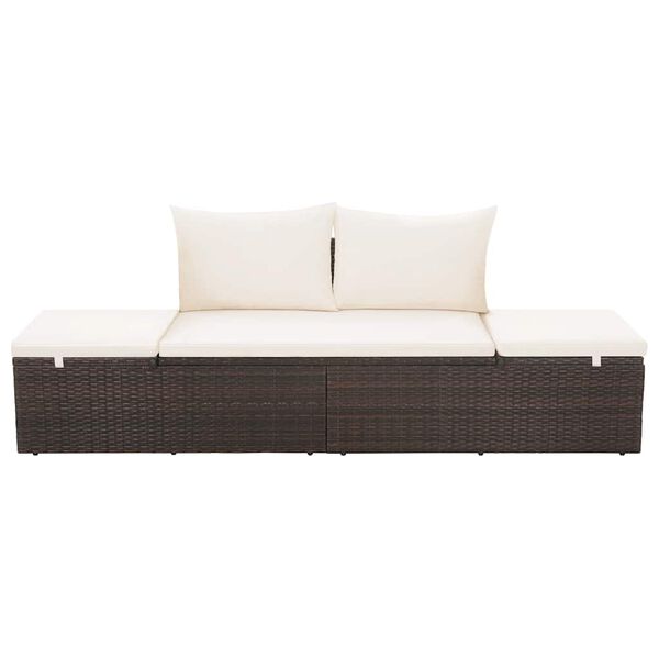 vidaXL Garden Bed Brown 195x60 cm Poly Rattan