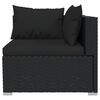 vidaXL 9 Piece Garden Lounge Set with Cushions Poly Rattan Black