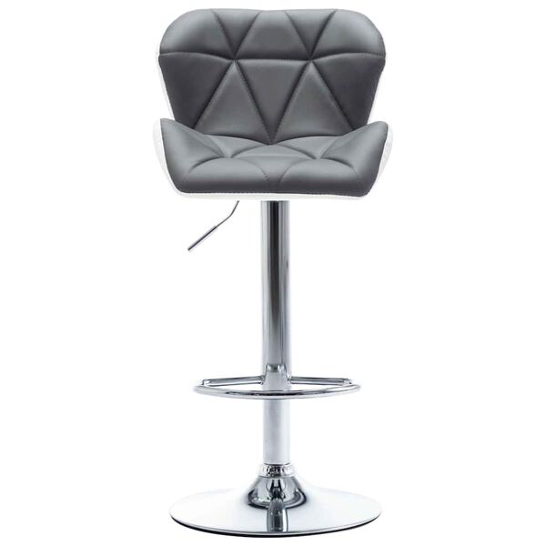 vidaXL Bar Stool 2 pcs Grey 44 x 48 x 105.5 cm Faux Leather