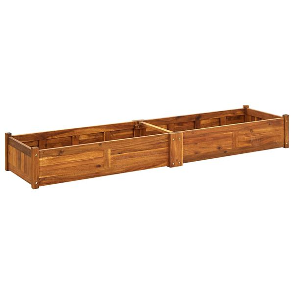 vidaXL Garden Raised Bed Acacia Wood 200x50x25 cm