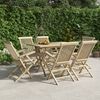 vidaXL Folding Garden Chairs 6 pcs Grey 56x61x89 cm Solid Wood Teak