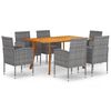 vidaXL 7 Piece Garden Dining Set Anthracite