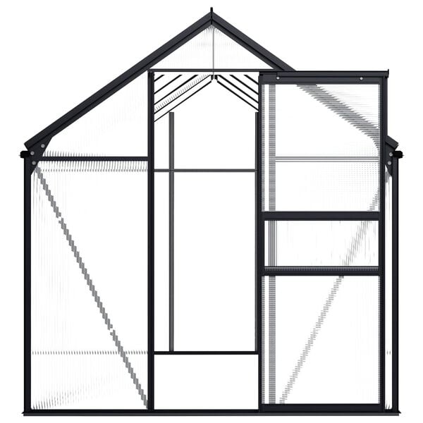 vidaXL Greenhouse Anthracite Aluminium 5.89 m²