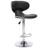 vidaXL Bar Stools 2 pcs Black Faux Leather