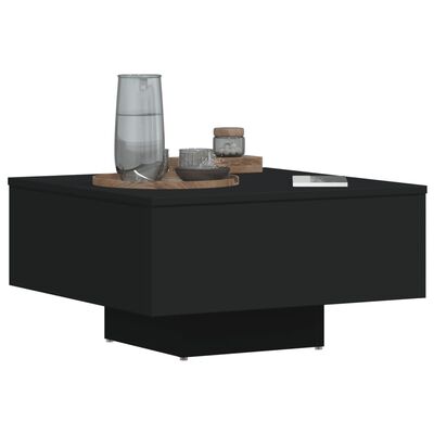 vidaXL Coffee Table Black 60x60x31.5 cm Engineered Wood