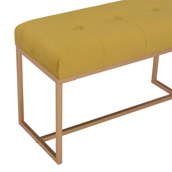 vidaXL Bench 80 cm Mustard Velvet