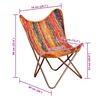 vidaXL Butterfly Chair Multicolour Chindi Fabric