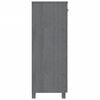 vidaXL Shoe Cabinet HAMAR Dark Grey 85x40x108 cm Solid Wood Pine