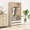 vidaXL Wardrobe Sonoma Oak 100x50x200 cm Engineered Wood
