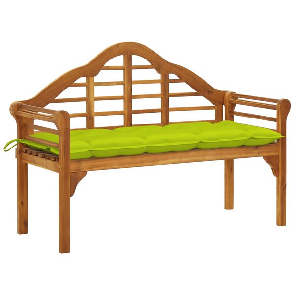 vidaXL Garden Queen Bench with Cushion 135 cm Solid Acacia Wood