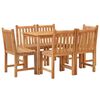 vidaXL 7 Piece Garden Dining Set Solid Wood Teak