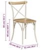 vidaXL Cross Chairs 2 pcs White Solid Mango Wood