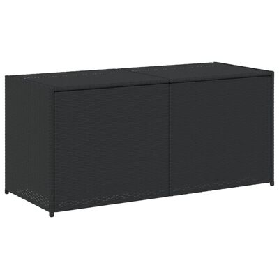 vidaXL Garden Storage Box Black 283L Poly Rattan