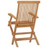 vidaXL Folding Garden Chairs 2 pcs Solid Teak Wood