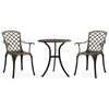vidaXL Bistro Set | Bronze | Cast aluminium | Medium | Durable | Bistro Set