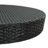 vidaXL Garden Table Black 75.5x106 cm Poly Rattan